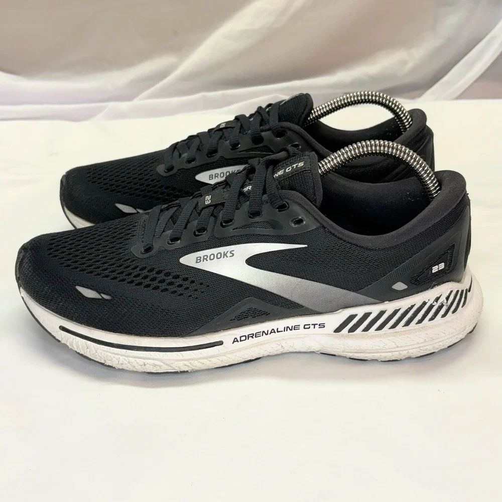 Brooks Adrenaline GTS 23 Shoes Womens US 9.5 Black Running Sneakers 1203811B004